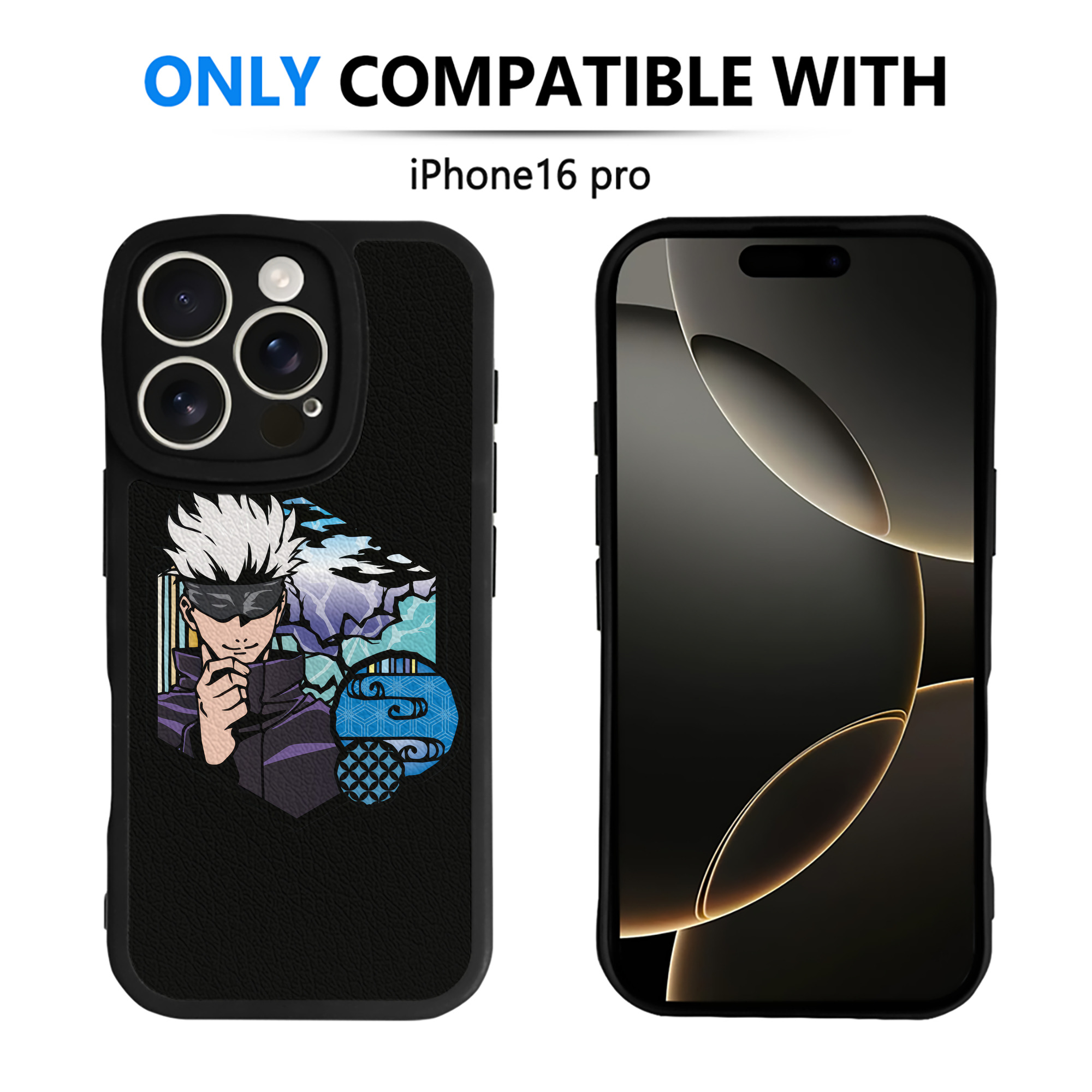 （画像用） 呪術廻戦 Jujutsu Kaisen 【iPhone 16シリーズ対応】シリコンスマホケース（レザー調） 材質：シリコン